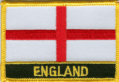 England St. George Cross Flag Patch - Wth Name
