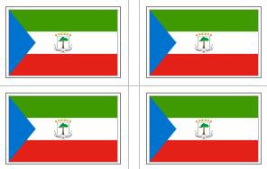 Equatorial Guinea Flag Stickers - 50 per sheet