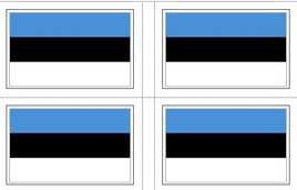 Estonian Flag Stickers - 50 per sheet
