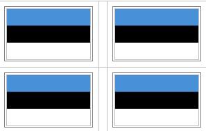 Estonian Flag Stickers - 50 per sheet