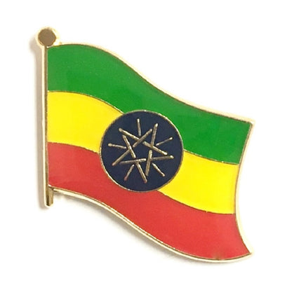Ethiopian (with star) current Flag Lapel Pins - Single