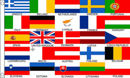 Euro 25 Nations Flag - Horizontal Display