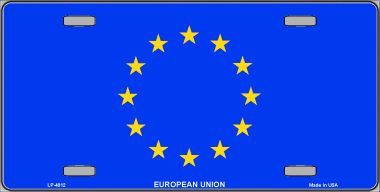 European Union Flag License Plate