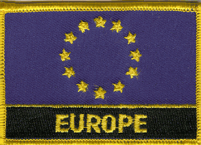 European Union Flag Patch - Wth Name