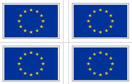 European Union Flag Stickers - 50 per sheet
