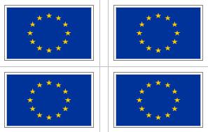 European Union Flag Stickers - 50 per sheet