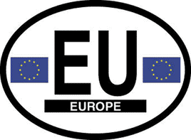 European Union Reflective Oval Decal