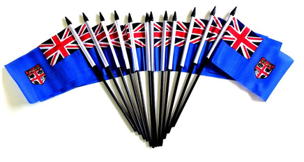Fiji Miniature Polyester Flags - 12 Pack