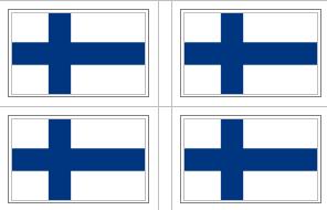 Finland Flag Stickers - 50 per sheet