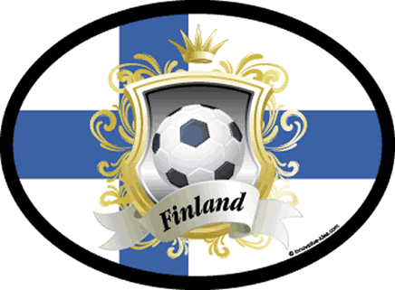 Finland Soccer Oval Decal