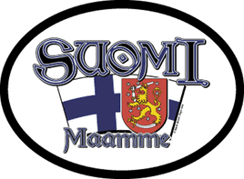 Finland Oval Decal With Motto