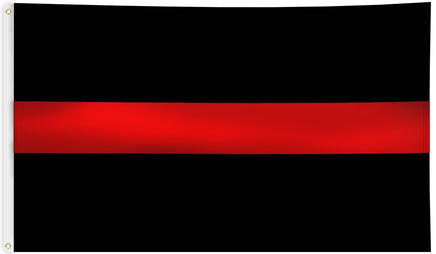 Firefighter Flags - Thin Red Line Polyester Flag