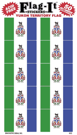 50 Flag-It Yukon Territory Flag Stickers