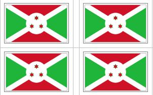 Burundi Flag Stickers - 50 per sheet