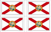 Florida State Flag Stickers - 50 per sheet