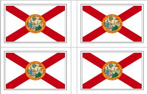 Florida State Flag Stickers - 50 per sheet