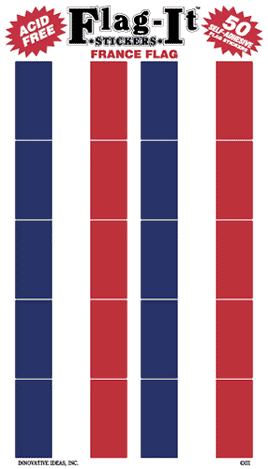 France Flag Stickers - 50 per pack