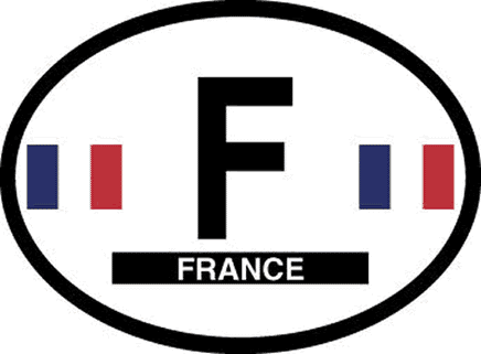 France Reflective Oval Decal