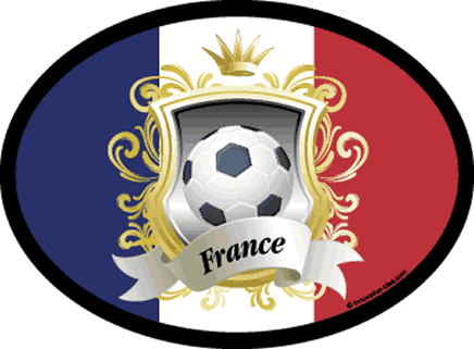 France Soccer Oval Decal