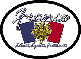 France Oval Decal With Motto
