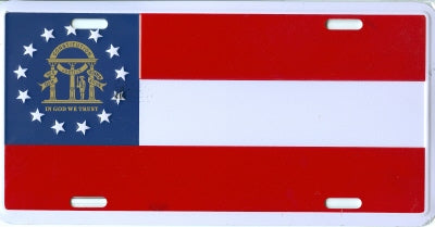 Georgia Flag License Plate