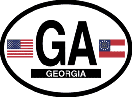 Georgia Reflective Oval Decal