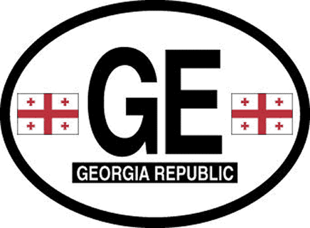 Georgia Republic Reflective Oval Decal