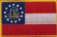 Georgia State Flag Patch - Rectangle