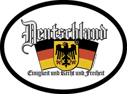 Germany Oval Decal With Motto