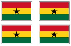 Ghana Flag Stickers - 50 per sheet