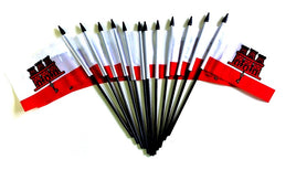 Gibraltar Polyester Miniature Flags - 12 Pack