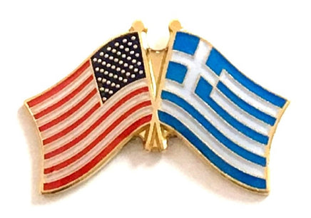 Greece Friendship Flag Lapel Pins