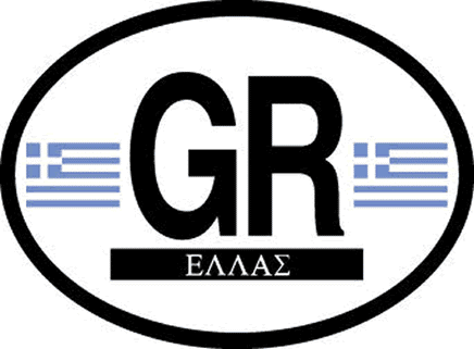 Greece Reflective Oval Decal