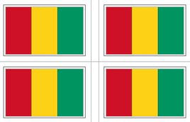 Guinea Flag Stickers - 50 per sheet