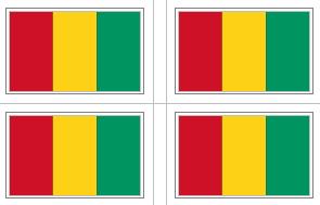 Guinea Flag Stickers - 50 per sheet