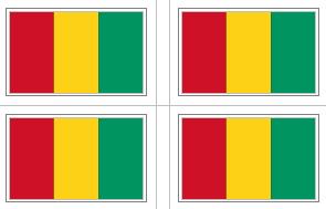 Guinea Flag Stickers - 50 per sheet