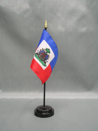 Haitian Deluxe Miniature Flag
