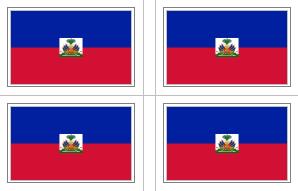 Haitian Flag Stickers - 50 per sheet