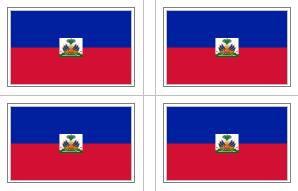 Haitian Flag Stickers - 50 per sheet