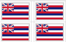 Hawaii State Flag Stickers - 50 per sheet