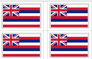 Hawaii State Flag Stickers - 50 per sheet