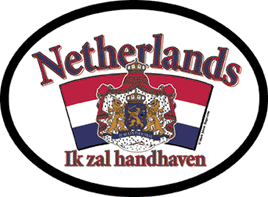 Netherlands Oval Decal With Motto