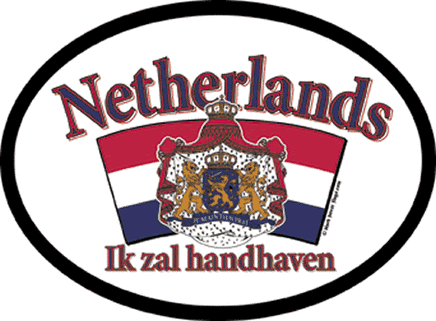 Netherlands Oval Decal With Motto