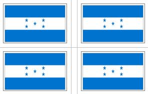 Honduras Flag Stickers - 50 per sheet