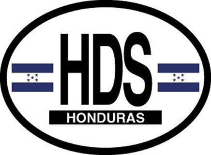 Honduras Reflective Oval Decal