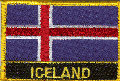 Iceland Flag Patch - Wth Name