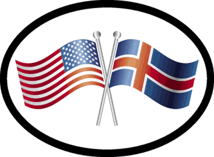 Iceland Oval Friendship Decal