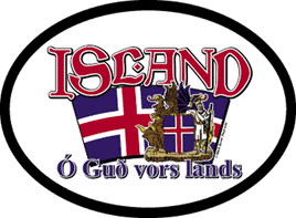 Iceland Oval Decal With Motto