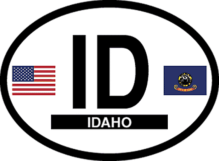 Idaho Reflective Oval Decal