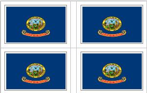 Idaho State Flag Stickers - 50 per sheet